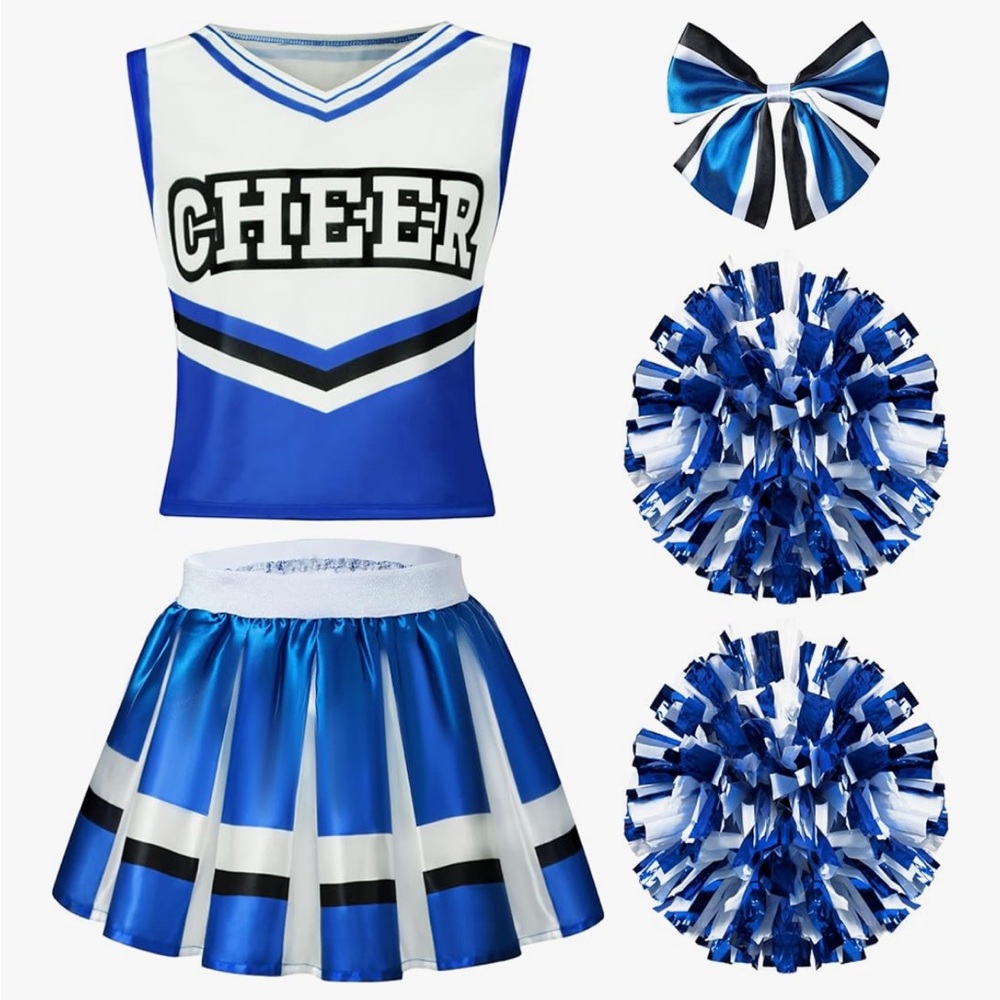 Spooktacular Creations Halloween Girl Cheerleader Costume, Cheer Uniform Set, M